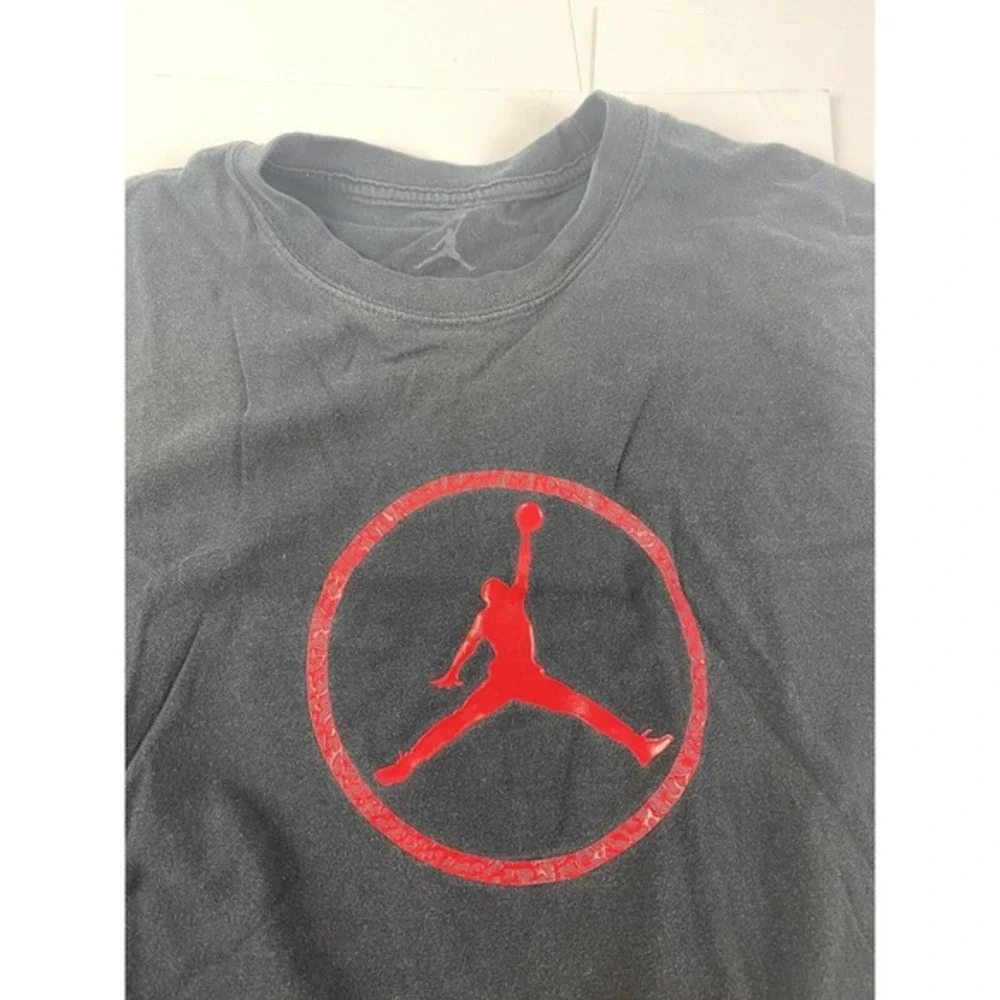 Jordan‎ Air Mens T Shirt Size L Concrete Jumpman Black